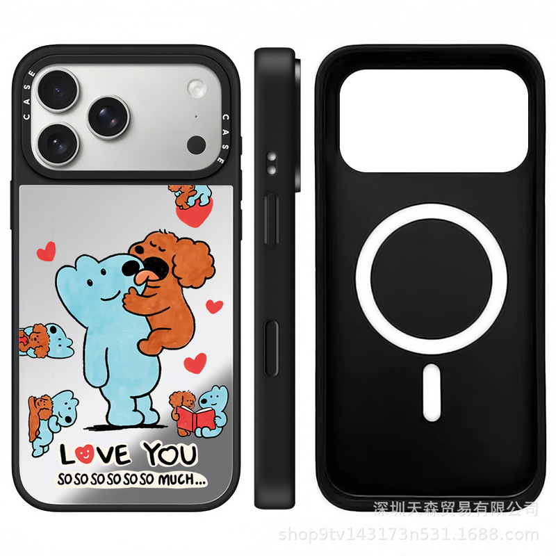 CASET联名情侣小狗适用苹果iPhone17ProMax手机壳16pro潮牌15镜面|undefined