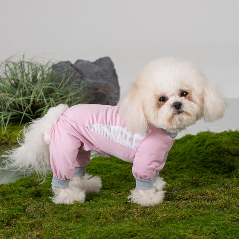 Perro de verano frío, abrigo de verano de cuatro patas, peluche para perros pequeños y medianos refrigeración al aire libre, ropa de perro de mascota a prueba de calor