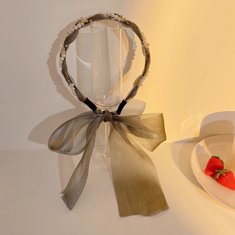 Retro satén trenzado correa de cabello para mujeres cráneo alto correa de cabello de cabeza francesa con correa de cabello integral con correa de cabello de cabeza