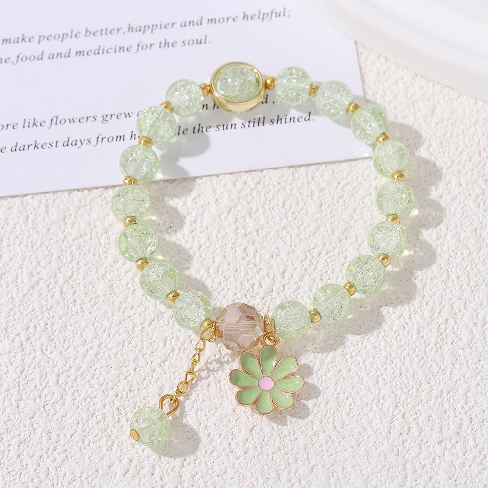 Cuentas explosivas, margaritas, pulseras de celebridades de Internet, arte femenino, flores frescas, novias, pulseras de bricolaje, fuente de transmisión en vivo, accesorios