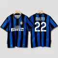 0910 inter milan main short-sleeved no. 22 milito