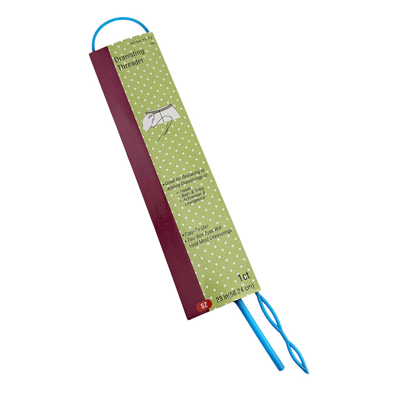 Hogar DE COSER DIY Dispositivo de enhebrado de plástico largo Dispositivo de enhebrado herramienta de la cuerda Dispositivo de enhebrado banda de goma hecha a mano Dispositivo de enhebrado