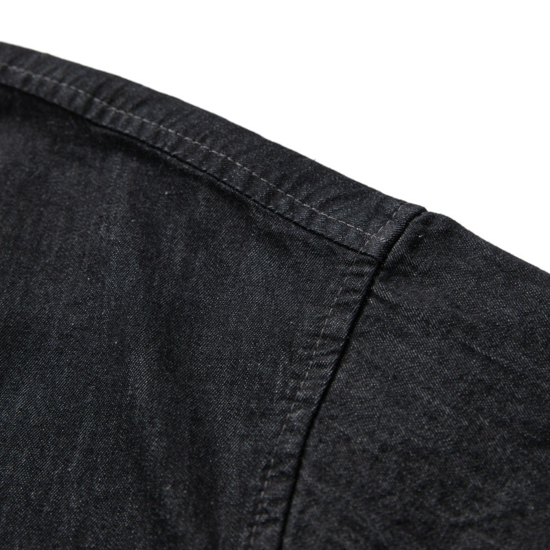 Camicia vintage in jeans da uomo stile americano retrò_voghion.com