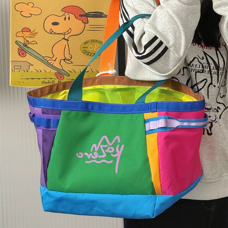 Short-Distance Travel Bag for Women, Lightweight and Stylish Mommy Bag, Korean-Style Super Large Capacity Outdoor Color-Blocked Shoulder Bag Tote Bag Short-Distance Travel Bag for Women, Lightweight and Stylish Mommy Bag, Korean-Style Super Large Capacity Outdoor Color-Blocked Shoulder Bag Tote Bag