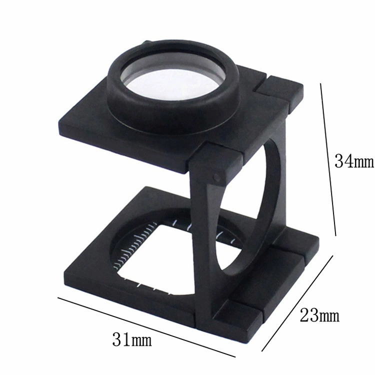 Складывающаяся втрое цельнометаллическая текстильная ткань для изготовления печатных форм Office Watch штамп с голубиным глазом каллиграфия и Живопись Рисунок 20-кратное увеличительное стекло