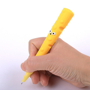 New Cute Pet Plastic Cheese Stick Birthday Gift Exam Pen Black Writing Office Stationery Prizes