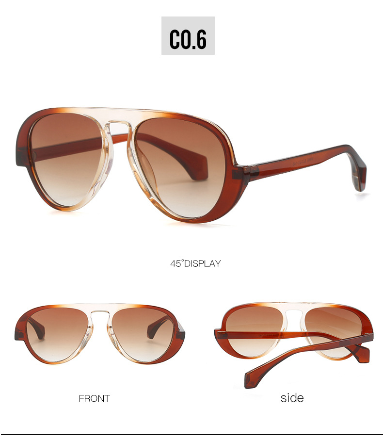 Unisex Gender IG Style Style IG Style Gradient Color Leopard Ac UV400 Protection Toad Glasses Full Frame Women's Sunglasses
