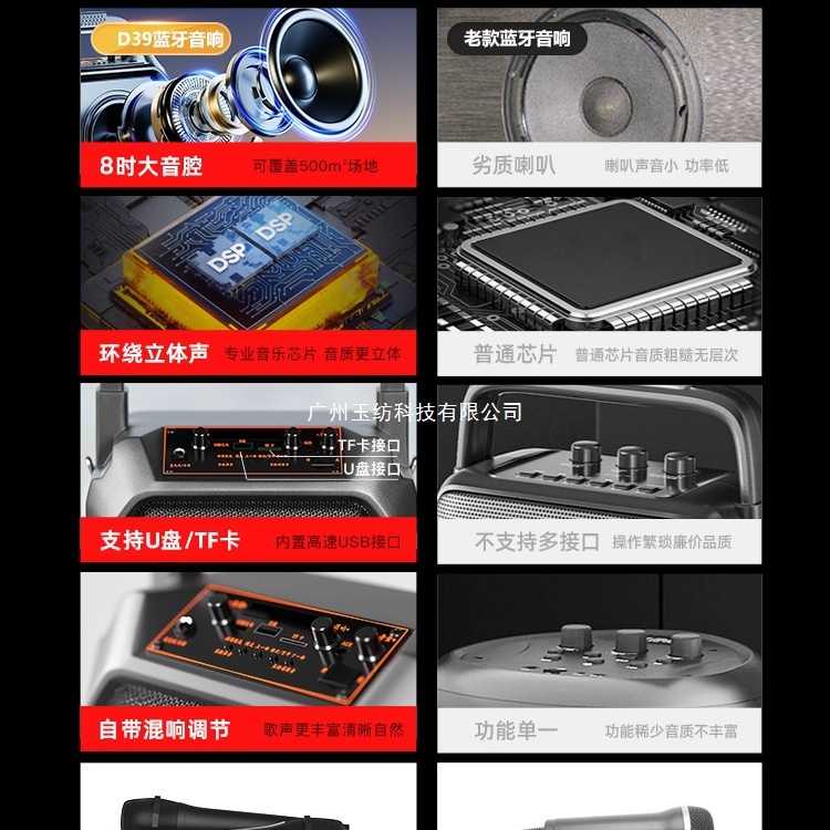 Shanshui Audio Bluetooth スピーカー スクエア ダンス 屋外 大音量 カラオケ ポータブル 2025 新しい旗艦店 正規品|undefined