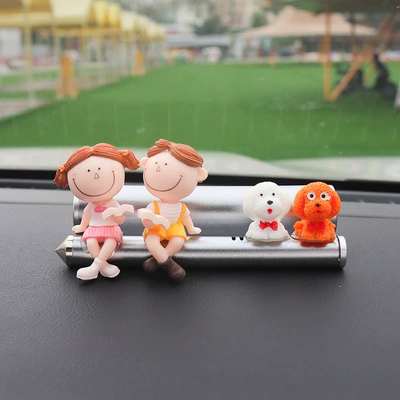 Nömrəli dayanma kartı, Phone Plate Creative Cute Cartoon - silver-couple-reading-book-2-dogs