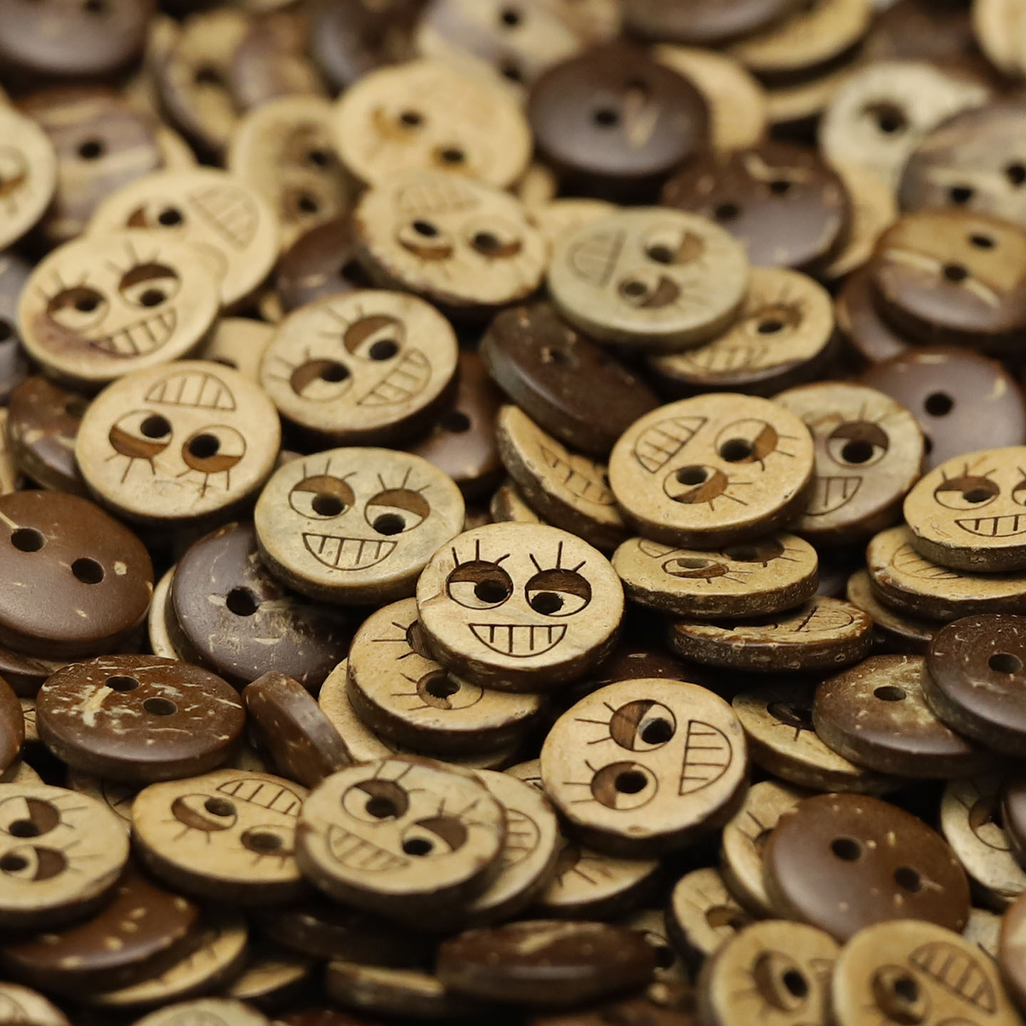 JULI Orange Botón de coco retro Camisa casual Suéter Cárdigan Botón decorativo Libro de cuentas de bricolaje Accesorios de joyería