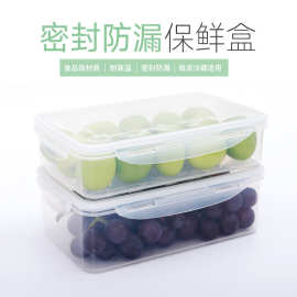 透明保鲜盒家用厨房长方形密封盒水果蔬菜收纳盒食品级储存盒饭盒