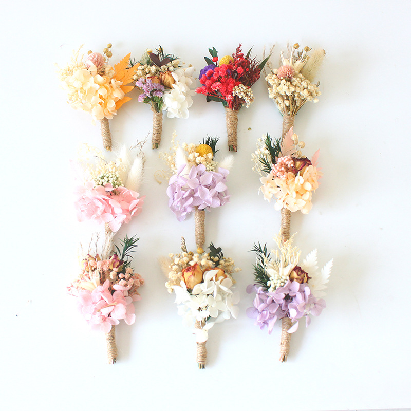 Amazon dried flowers small flowers bouquet wedding eternal flower breasts bride groom groom grooms grooms lady breast bust decoration 2