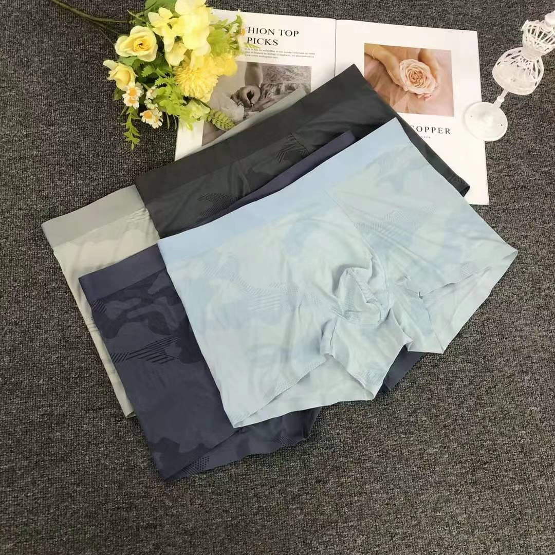 Fábrica directa calzoncillos de hielo de hombre calzoncillos de nylon caliente antibacteriano calzoncillos de verano delgados cómodos y transpirables