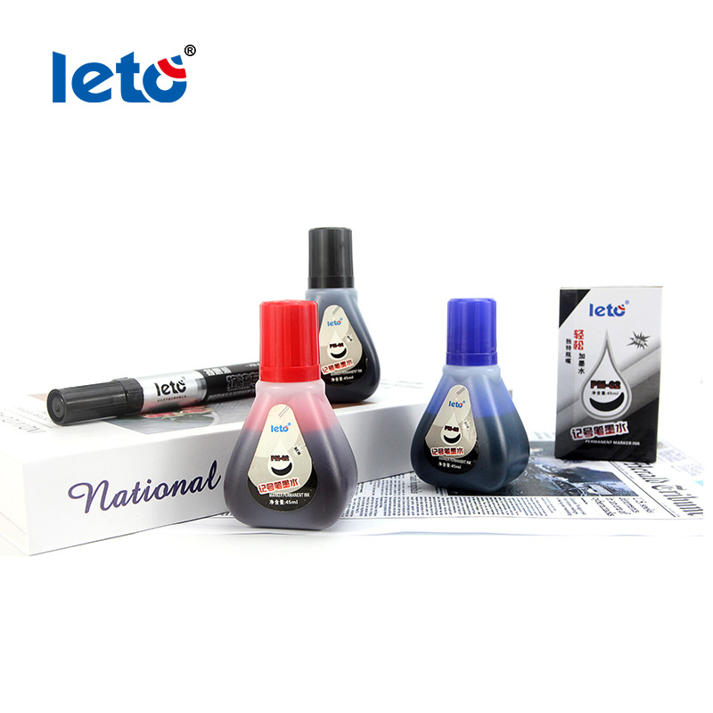 Special ink refill solution for marker pens to extend the service life. Three colors are available. Eco-friendly, durable and quick-drying.