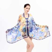 外贸中国风盘扣剪花披肩时尚百搭洋气旅行拍照国风丝巾厂家批发