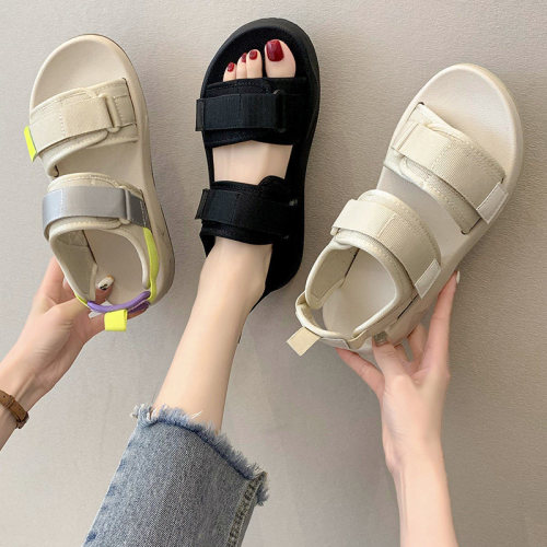Sandals for Women Summer 2024 New Women's Summer Flat Small Fragrant Style Thick Soled Sandals Women's Shoes Sports Sandals