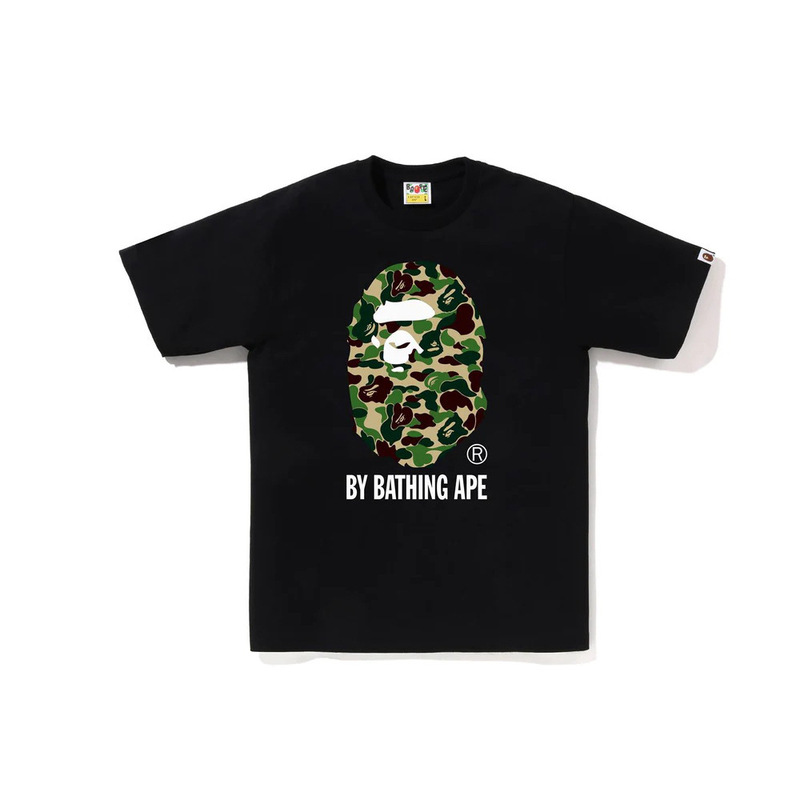 日系潮牌bape半袖寝猿迷彩猿人頭プリント夏tシャツカップルカジュアルスポーツ半袖ショートT|undefined