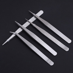 Stainless steel needle-nose pliers, edging, basting, threading, sewing tools for garment factories, industrial-grade, pointed tip, curved head, repair pliers