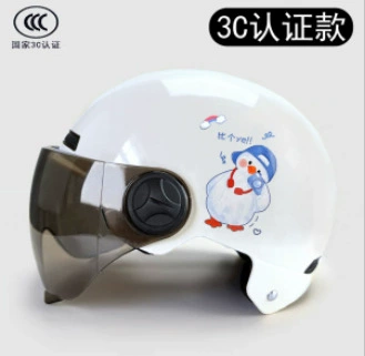 Certified Electric Vehicle Helmet, Motorcycle: Motosiklet kaskı (dəbilqə) - whitebieya-duck-short-tea-lenses