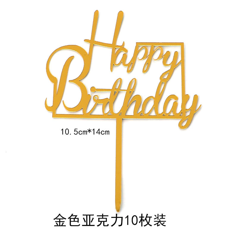 Copyright acrílico pastel decoración ins estilo creativo AMOR Feliz cumpleaños postre de mesa