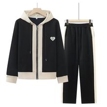 中年妈妈秋装运动服套装新款洋气中老年女春秋季大码休闲外套