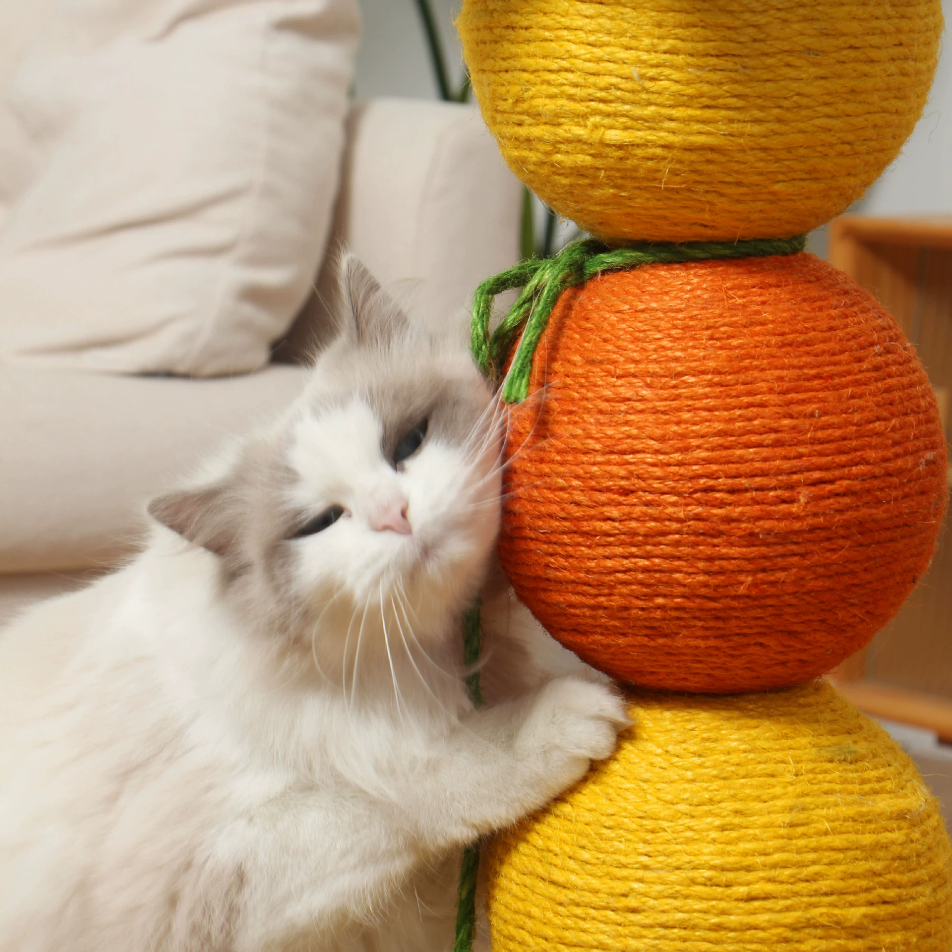 Si Cat Scratched Column Candied Haws Cat Scratched Board Cat Climbing Frame Integrated Wear-resistant No-Damage Drying Vertical Board Claw Grinding Claw Grinding Claw Grinding Crack Toy