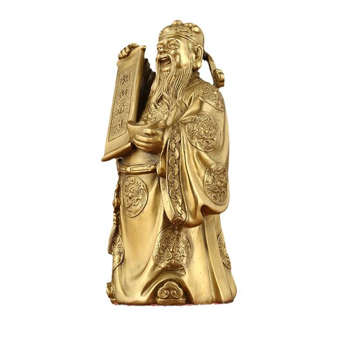 Wholesale station Yuanbao God of Wealth ornaments Buddha statues worship home shop brass opening God of Wealth brass