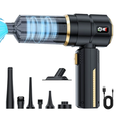 High-Power Car-Mounted Wireless Vacuum Cleaner, Dual-Purpose for Car and Home Use, Small Brushless Three-Speed High-Suction Dust Blower