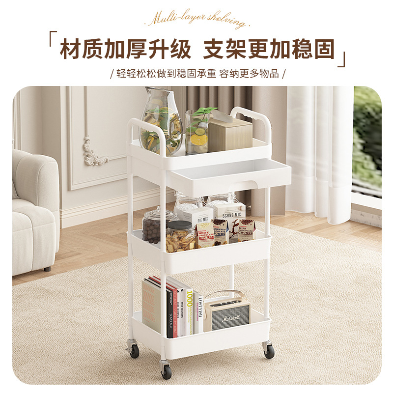Estante de almacenamiento vertical para cocina con cajones, el fabricante suministra carritos para salones de belleza, estantes de almacenamiento prefabricados para dormitorios, carritos. image 4
