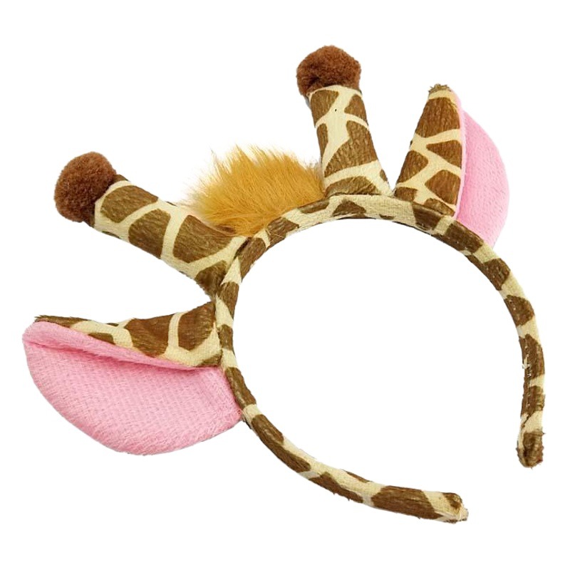 Halloween animal tocado jirafa diadema peludo tocado mascarada partido decoración apoyos horquilla