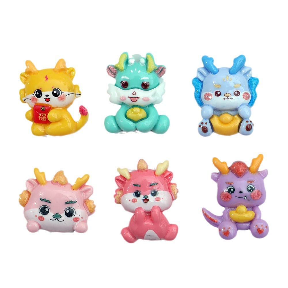 Nuevo multi-color Tyrannosaurus DIY resina accesorios crema pegamento pelo accesorios teléfono móvil Shell agujero zapato hebilla parche adornos al por mayor