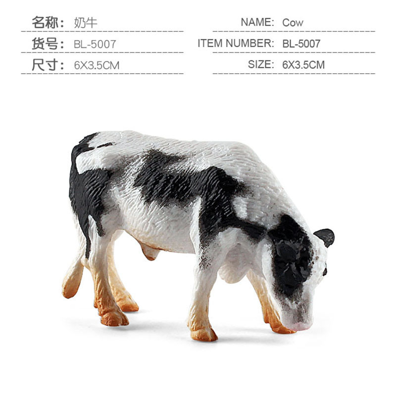 Simulación Granja modelo de juguete mini pollo pato ganso ganado ovejas aves de corral modelo Pequeño Animal Modelo En Miniatura Traje transfronterizo