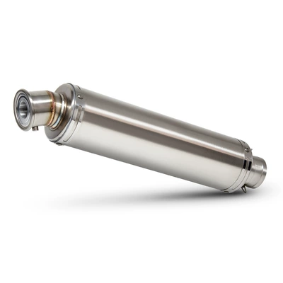 Motorcycle modified exhaust pipe Motorcycle exhaust pipe - stb-silver-body-curled-elbow-with-white-ends