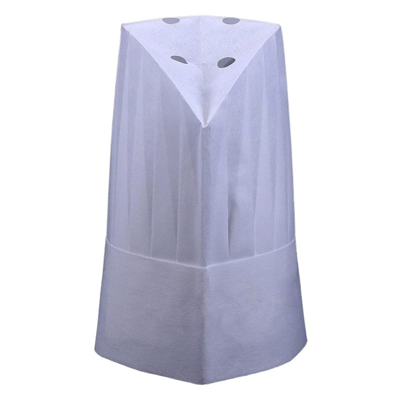 Одноразовая шляпа шеф-повара Высокая шляпа Нетканая шляпа шеф-повара завод волокна шеф-повара оптовая фабрика прямой печати