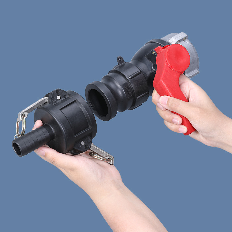 Accesorios de la válvula del barril de la tonelada del ibc c-mecanografíe el conector rápido 1 pulgada 1,5 pulgadas de 2 pulgadas de reducción rápida a la manguera de 25-50m