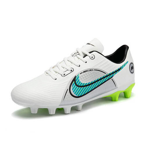 Mercedes-Benz X19 Knit Football Shoes Men AG Long Tackles Shredding Tackles Adult and Children Artificial Grass Training Shoes Assassin Falcon X20