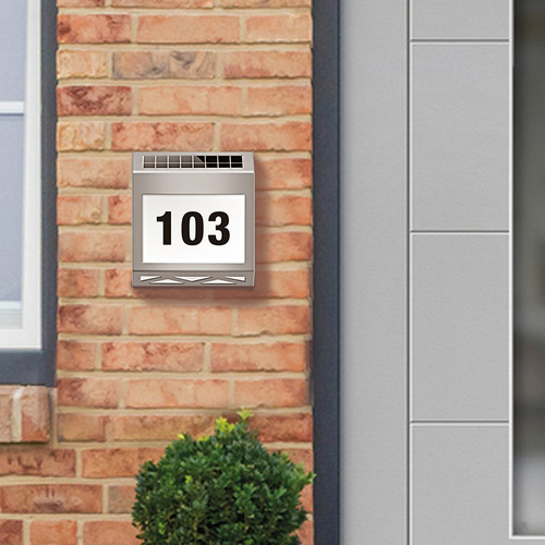 Cross-border waterproof road sign solar digital door sign light outdoor advertising sign wall light number lighting light