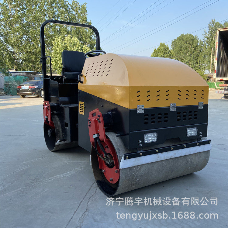 腾宇现货三吨全液压压路机 双钢轮震动压路机 驾驶型振动压实机价