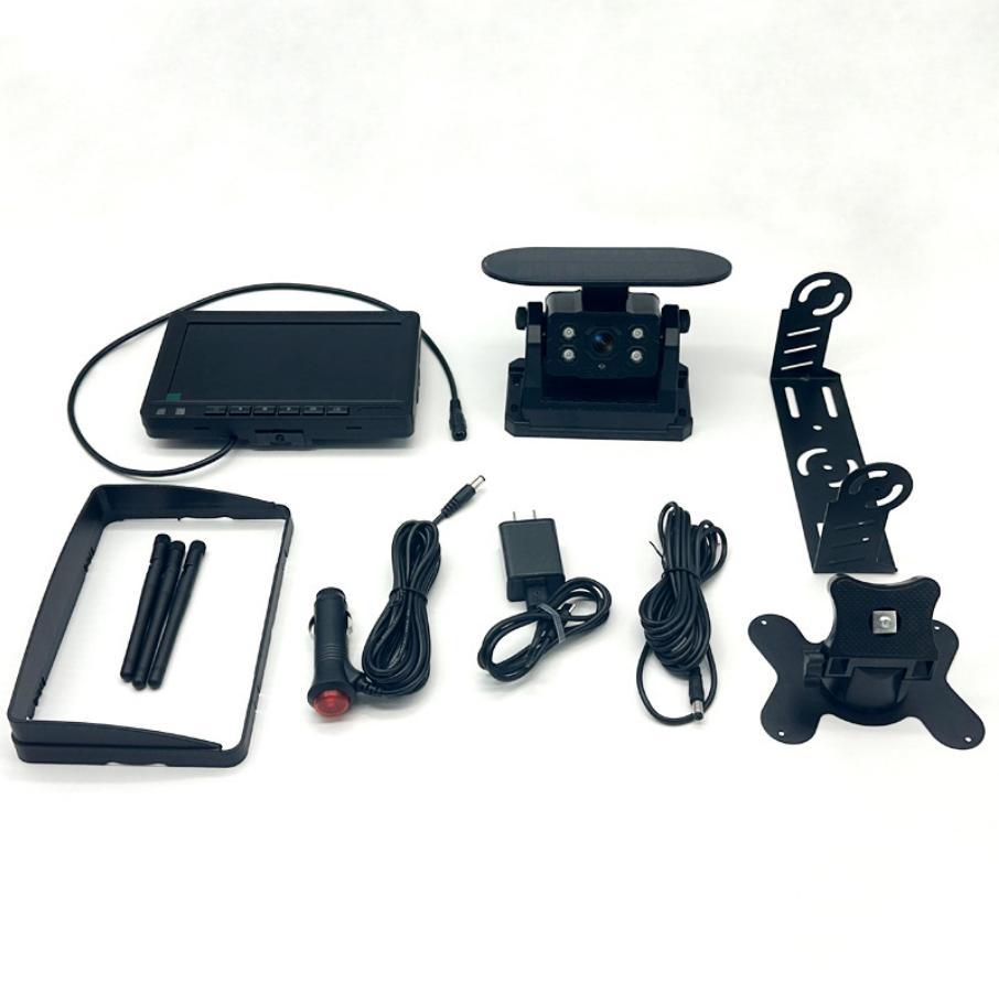 Solar-powered wireless magnetic camera car display screen 7inch wireless reverse car camera