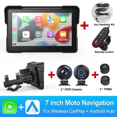 Motorcycle driving recorder | Motorcycle Recorder - 7inch-dvrtpmsgps