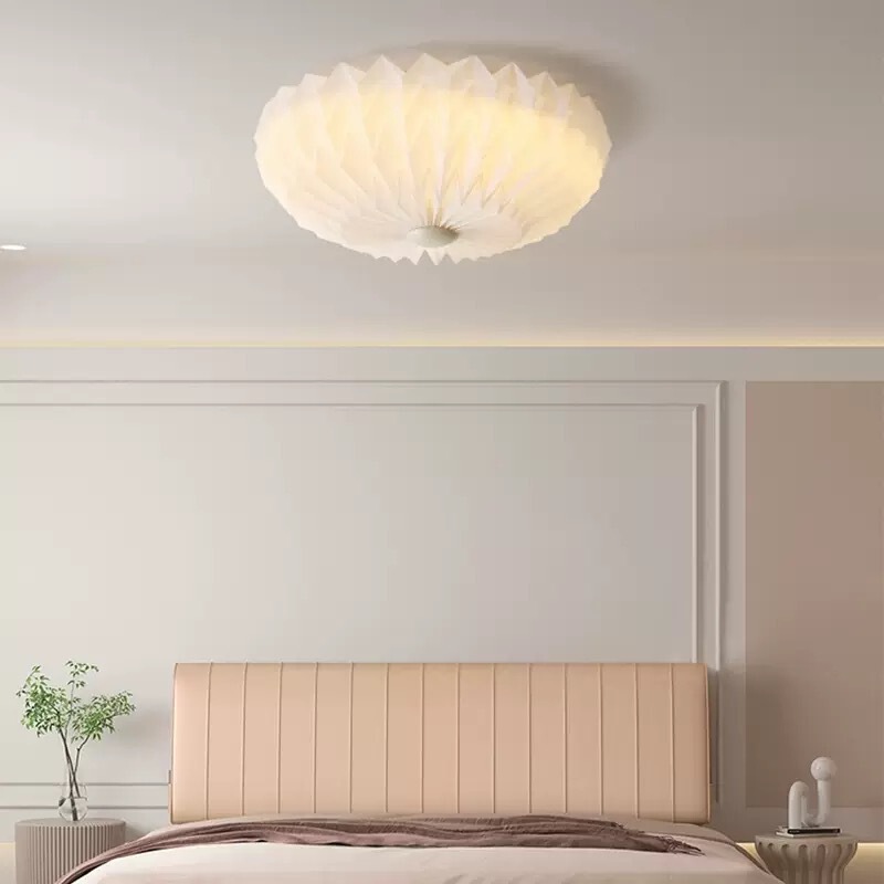 Acrylic Pleated Ceiling Lampshade Living Room Lampshade Popular Ins Style Japanese Lampshade Accessories Wholesale Zhongshan Lamps