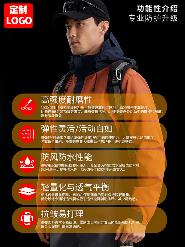 防水防风三合一冲锋衣工作服定制工装外套4s店汽修工衣印LOGO绣字|undefined