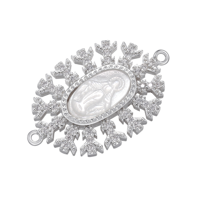 7g Weight Zircon Inlay Material DIY Jewelry Accessories Classification Metal Material Human Pattern Plating Design Fashion Style Metal Zircon Human 7