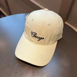 复古水洗字母刺绣百搭棒球帽子女韩版休闲显脸小ins潮牌鸭舌帽男