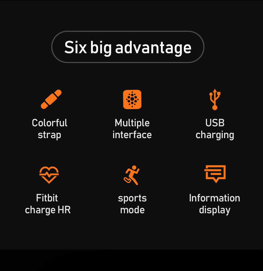 Title 5, Braccialetto CT6 Smart Motion Meter Step Scherm...