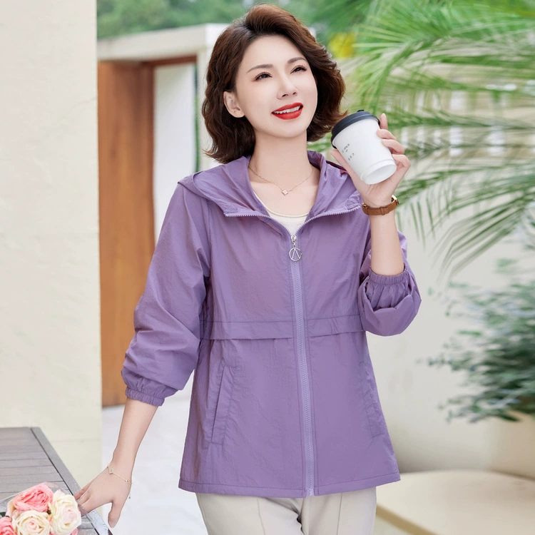 Летняя уличная солнцезащитная одежда из ледяного шелка, оптовая продажа, солнцезащитные топы для женщин, легкая и дышащая кожаная одежда с защитой от ультрафиолета, женские куртки