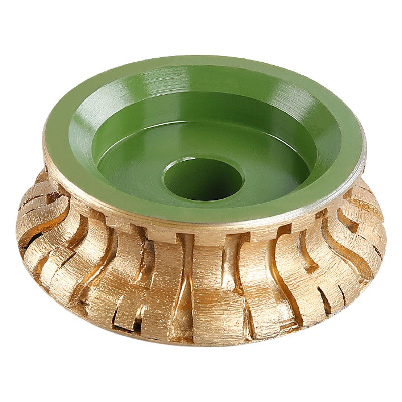 Gong cabeza línea de la muela rectificadora diámetro de la herramienta 150mm agujero 30mm Diamante sinterizado muela de pico Borde de piedra