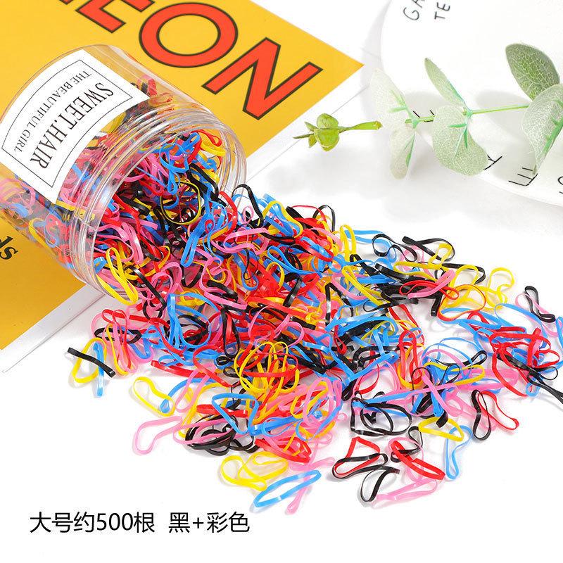 厚くて耐久性のある子供用のカラフルな使い捨てヘアゴムバンド、髪を傷つけない赤ちゃん用、高弾性缶詰ヘアバンドとヘアロープ|undefined