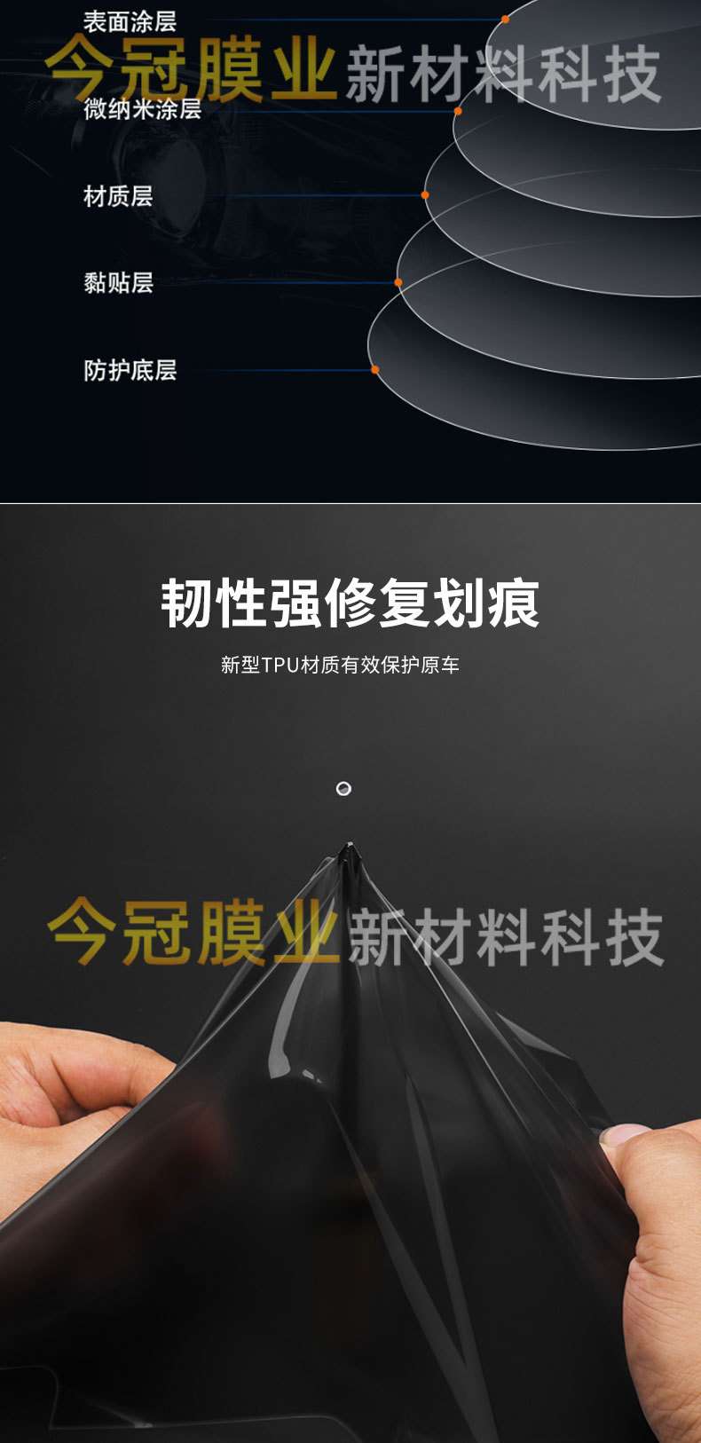 Tpu Headlight Blackening Protective Film, Car Light Protective Film, Light-Controlled White-To-Black Light Film, Transparent Blackening Tail Light Film