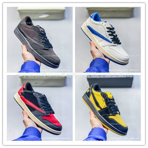 Трансграничные низкие кеды Putian черно-белые синие с обратным крючком AJ1 Joe серии баскетбольных кроссовок 1-го поколения классическая обувь для спорта и отдыха